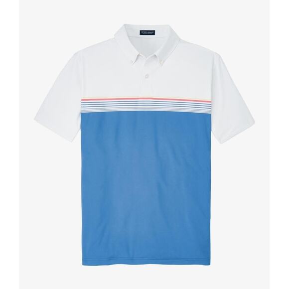 Peter Millar Crown Crafted Men`s Sunshine Performance Jersey Short Sleeve Polo L - Picture 1 of 5